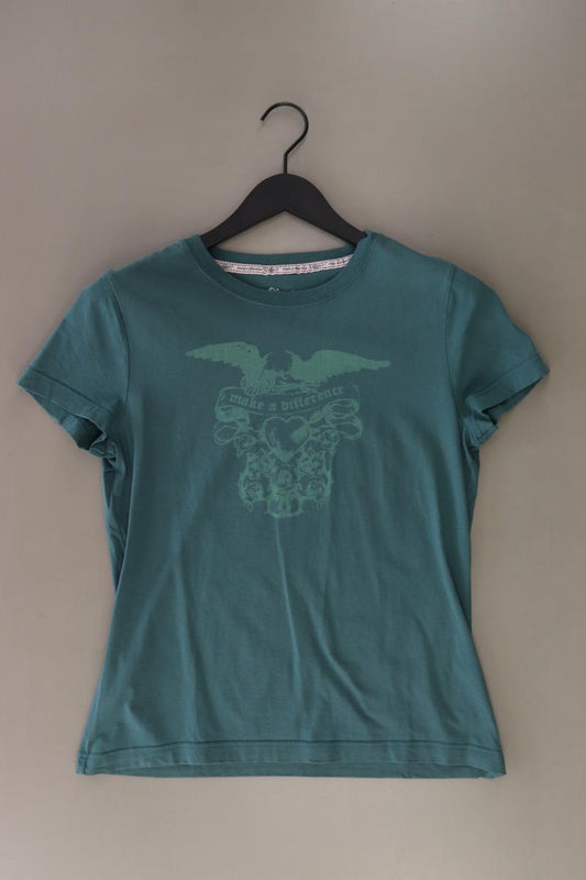 s.Oliver Printshirt Gr. XL Kurzarm grün aus Baumwolle