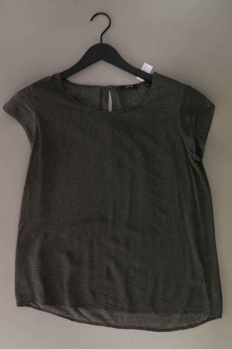 Opus Kurzarmbluse Gr. 38 gepunktet grün aus Viskose