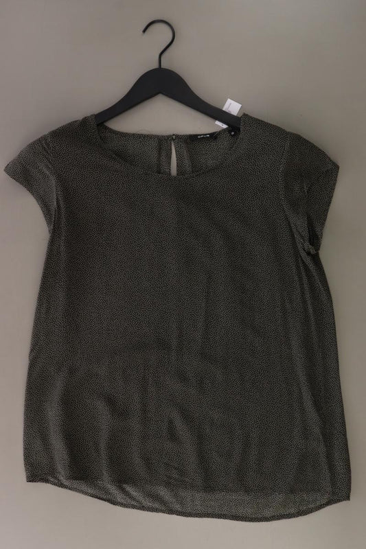 Opus Kurzarmbluse Gr. 38 gepunktet grün aus Viskose