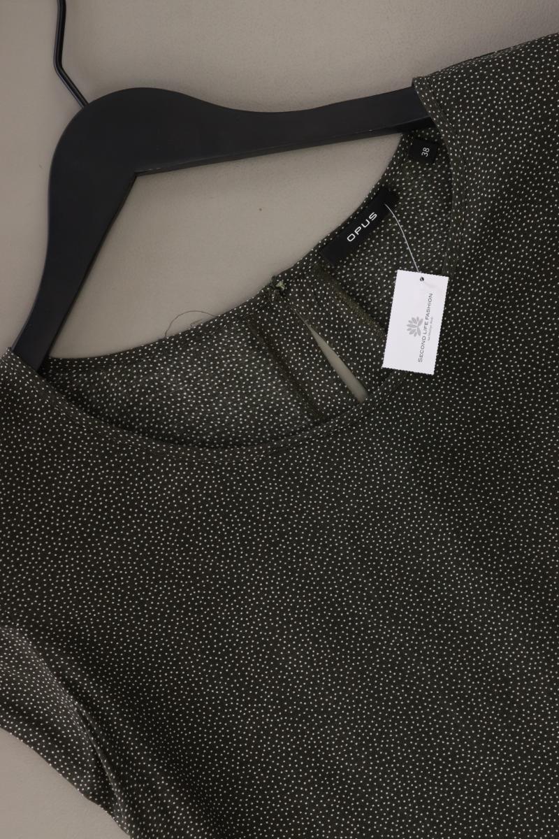 Opus Kurzarmbluse Gr. 38 gepunktet grün aus Viskose