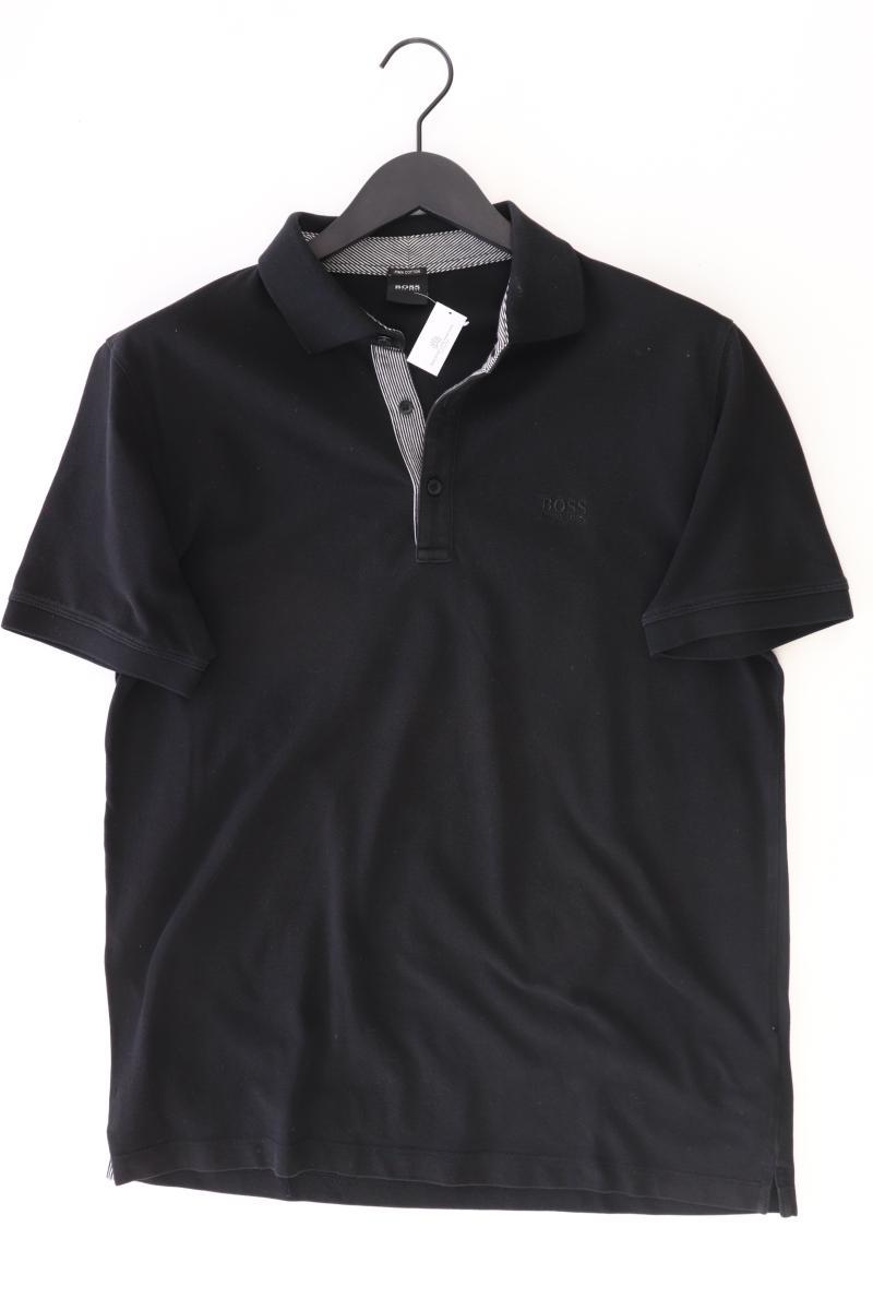 Hugo Boss Poloshirt für Herren Gr. L Kurzarm schwarz aus Baumwolle