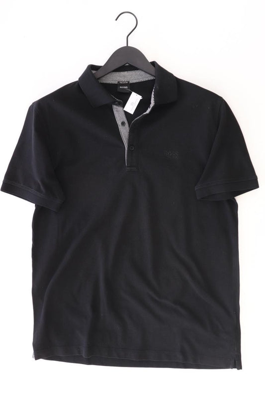 Hugo Boss Poloshirt für Herren Gr. L Kurzarm schwarz aus Baumwolle