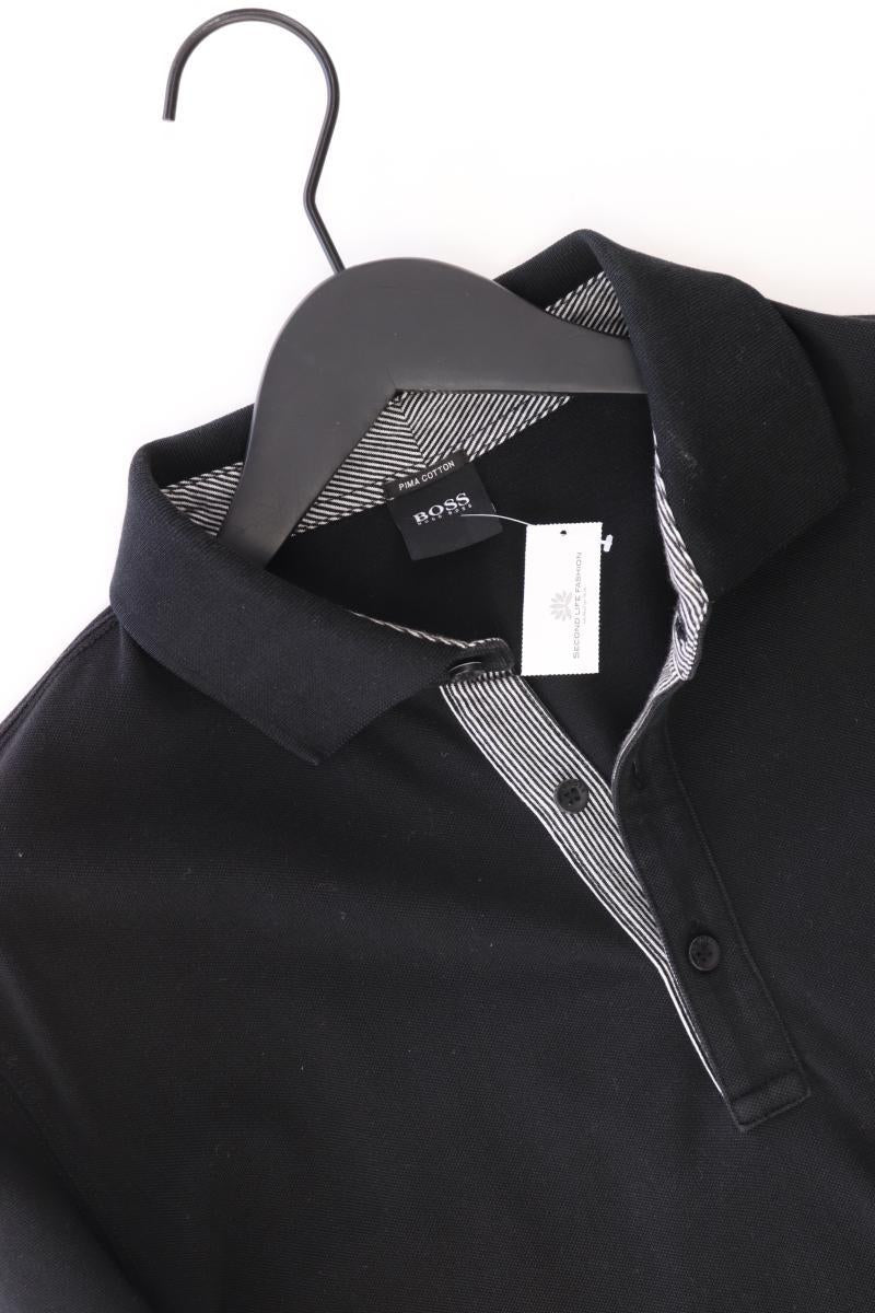 Hugo Boss Poloshirt für Herren Gr. L Kurzarm schwarz aus Baumwolle