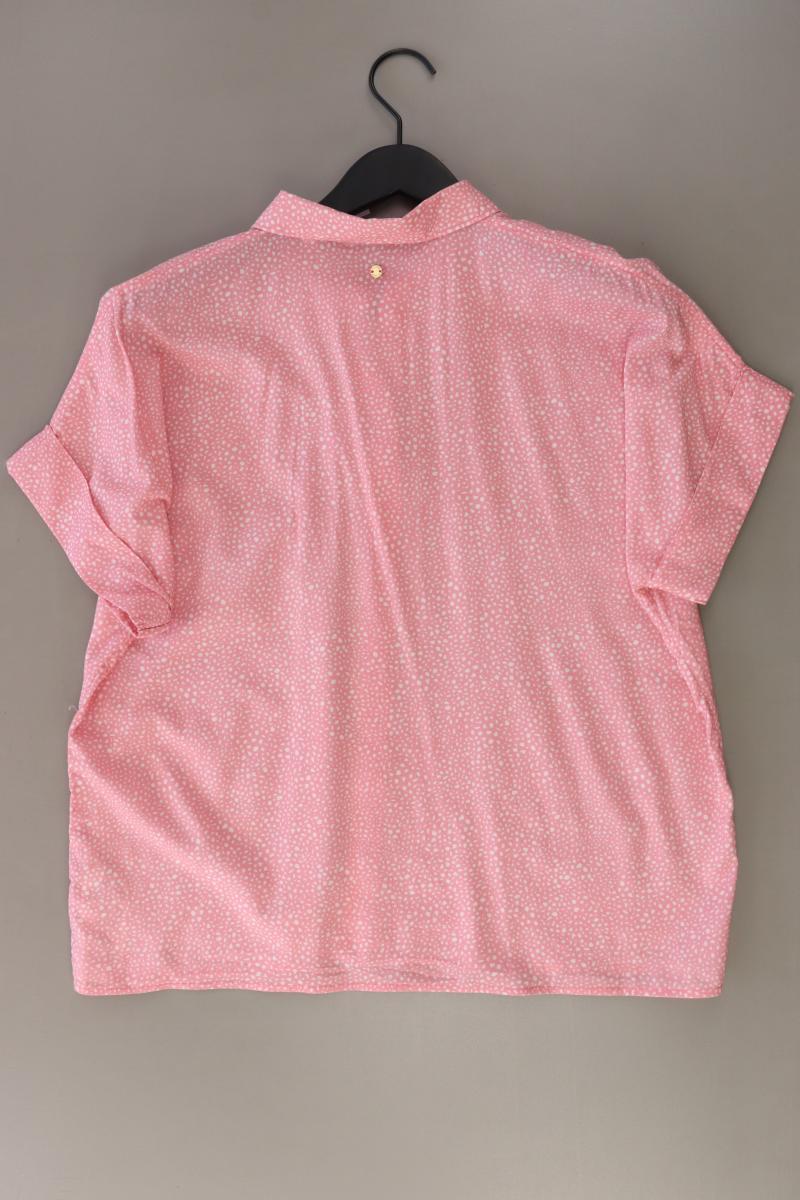 Mustang Kurzarmbluse Gr. 38 gepunktet rosa aus Baumwolle