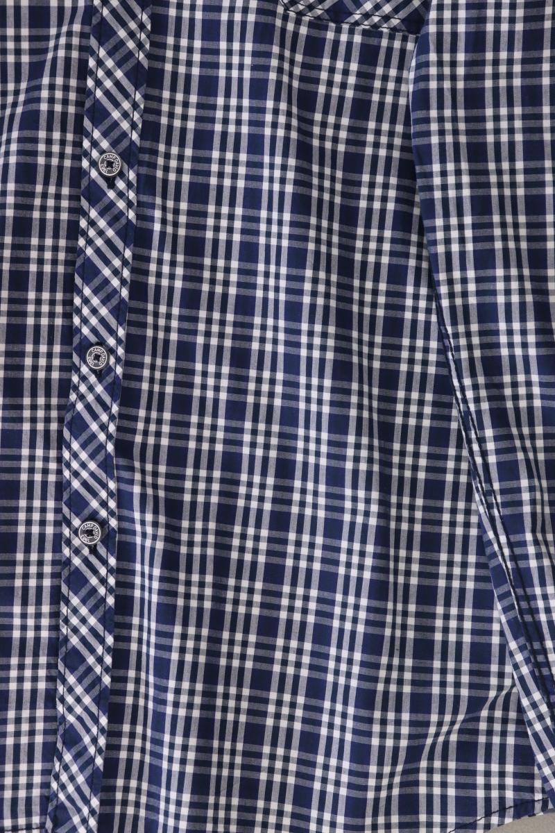 Camp David Langarmhemd für Herren Gr. M/L gestreift blau aus Baumwolle