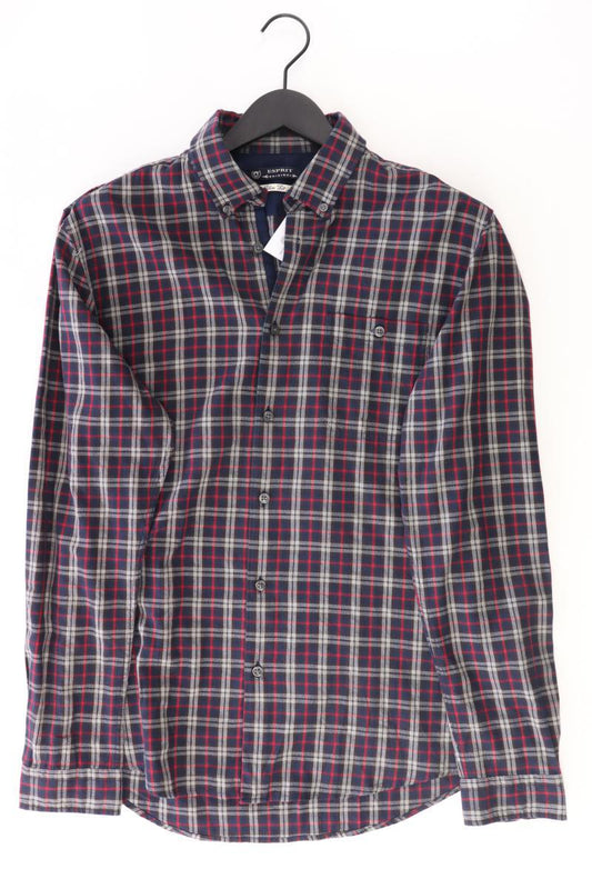 Esprit Karohemd für Herren Gr. L kariert Langarm mehrfarbig aus Baumwolle