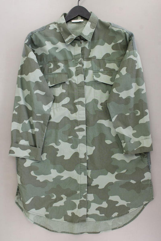 edc by Esprit Blusenkleid Gr. L camouflage 3/4 Ärmel olivgrün aus Baumwolle