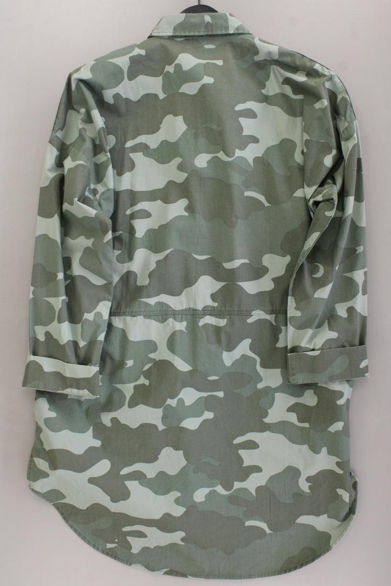edc by Esprit Blusenkleid Gr. L camouflage 3/4 Ärmel olivgrün aus Baumwolle