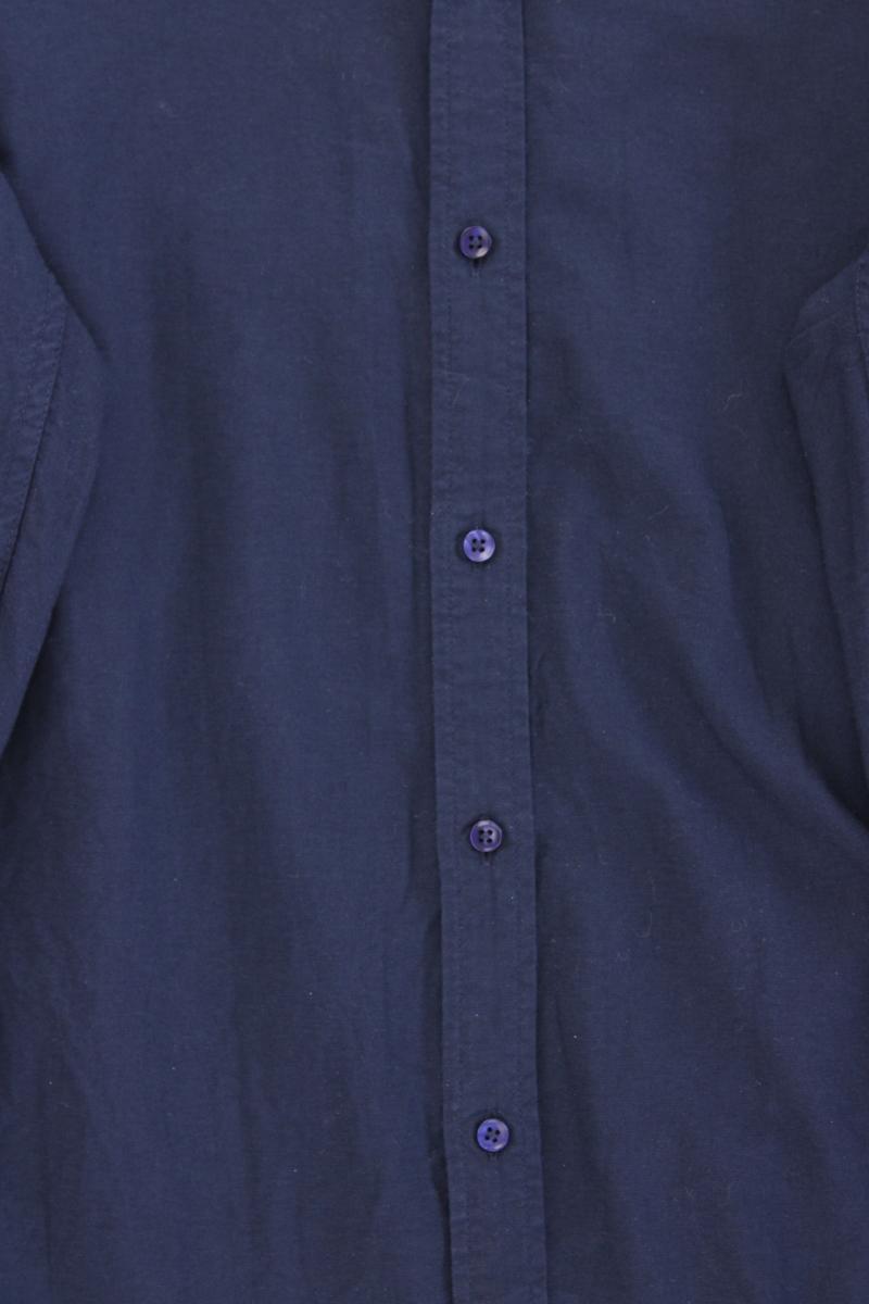 Manguun Langarmhemd für Herren Gr. Hemdgröße 39/40 blau aus Baumwolle