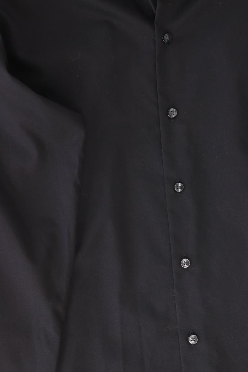 Seidensticker Langarmhemd für Herren Gr. Hemdgröße 40 schwarz aus Baumwolle