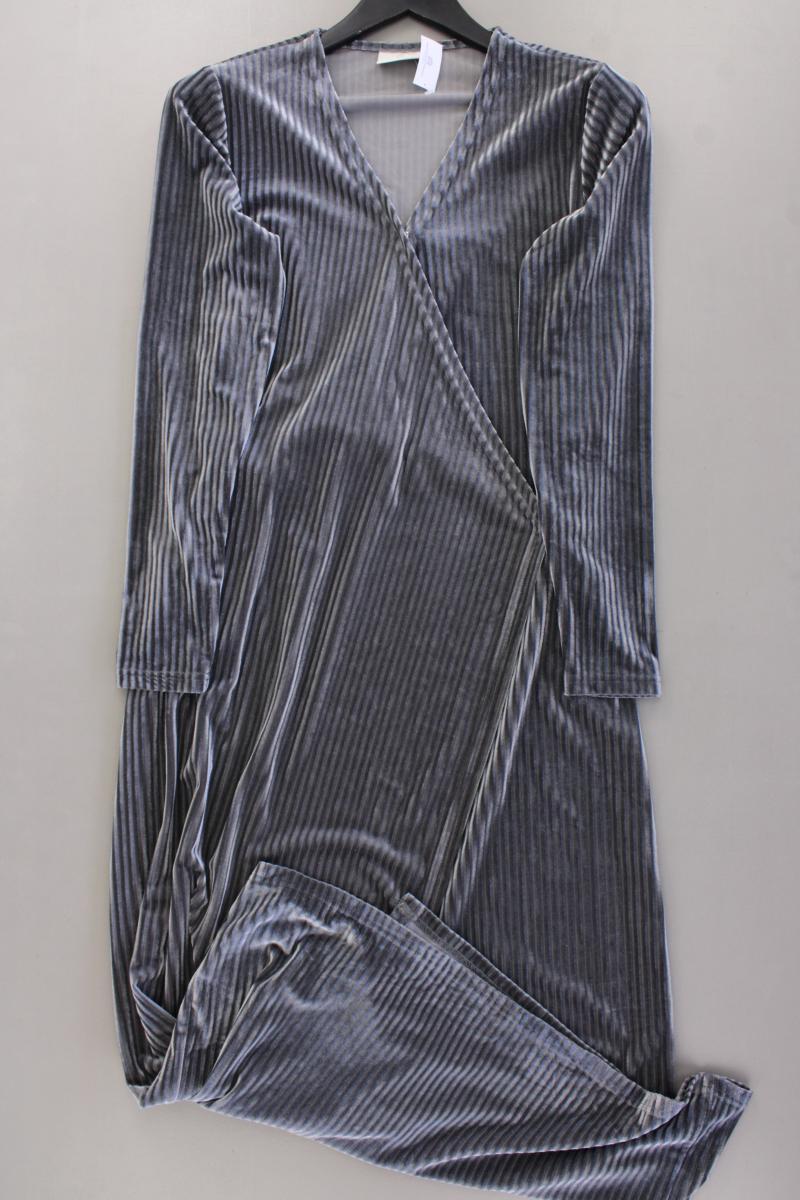 Kaffe Wickelkleid Gr. M Langarm silber aus Polyester
