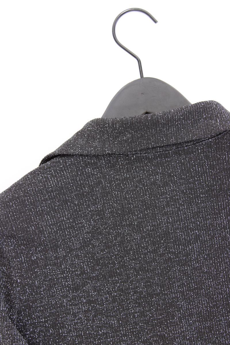 Mango Langarmbluse Gr. XL mit Glitzer silber