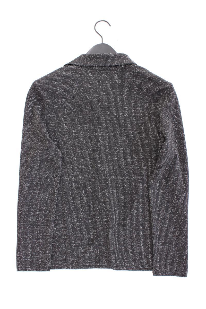 Mango Langarmbluse Gr. XL mit Glitzer silber