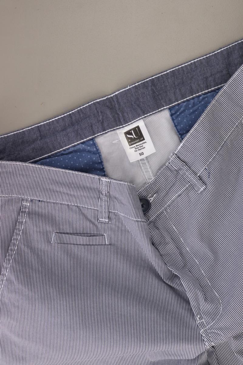 Straight Up Shorts für Herren Gr. 50 gestreift blau aus Baumwolle