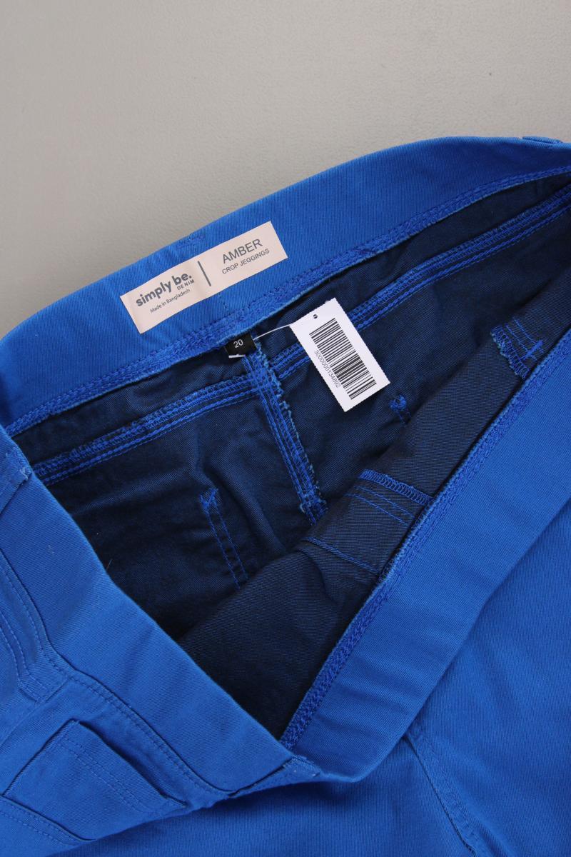 Simply Be Denim Stretchhose Gr. 48 blau aus Baumwolle