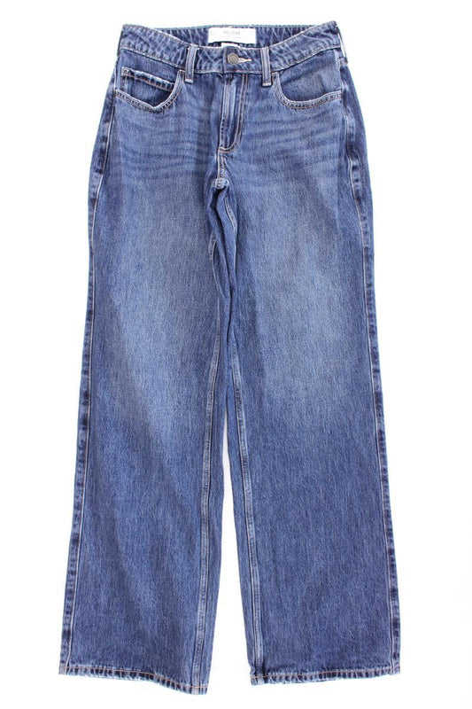 Hollister Curvy Mid-Rise Baggy Jeans Gr. W25 neuwertig blau aus Baumwolle