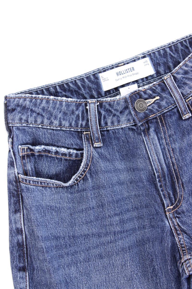 Hollister Curvy Mid-Rise Baggy Jeans Gr. W25 neuwertig blau aus Baumwolle