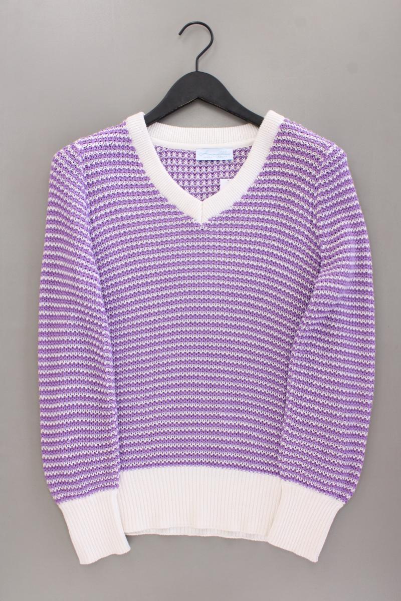 Himmelblau Grobstrickpullover Gr. 34 lila aus Viskose