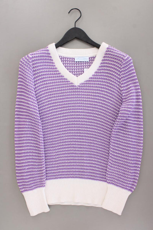 Himmelblau Grobstrickpullover Gr. 34 lila aus Viskose