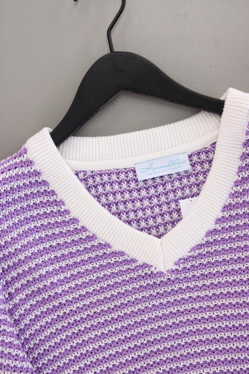 Himmelblau Grobstrickpullover Gr. 34 lila aus Viskose