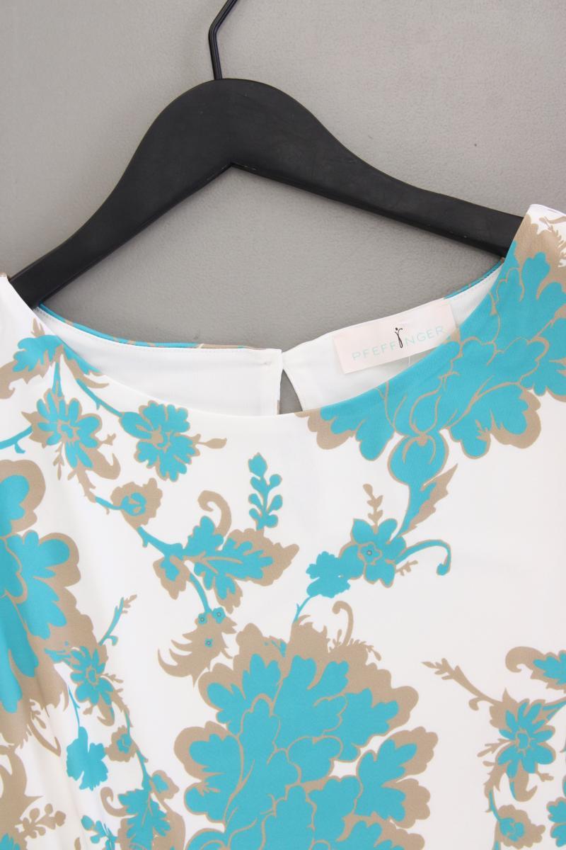 Pfeffinger Trägertop Gr. 50 mit Blumenmuster neuwertig türkis aus Polyester
