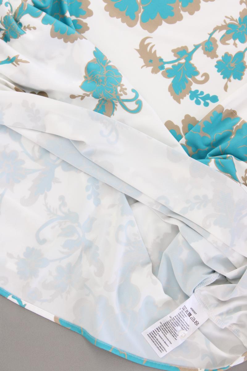 Pfeffinger Trägertop Gr. 50 mit Blumenmuster neuwertig türkis aus Polyester