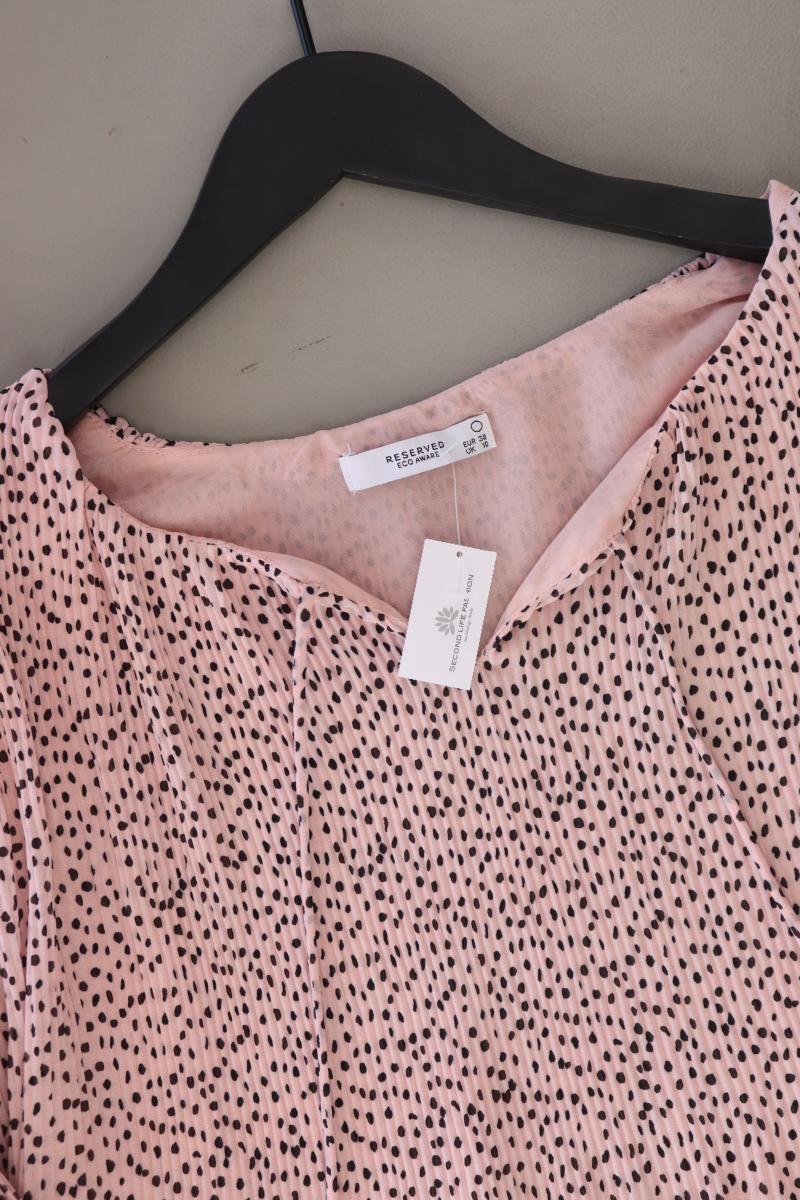 Reserved Langarmbluse Gr. 38 gepunktet rosa aus Polyester