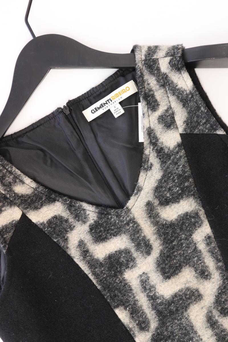 Clements Ribeiro Wollkleid Gr. S Kurzarm schwarz