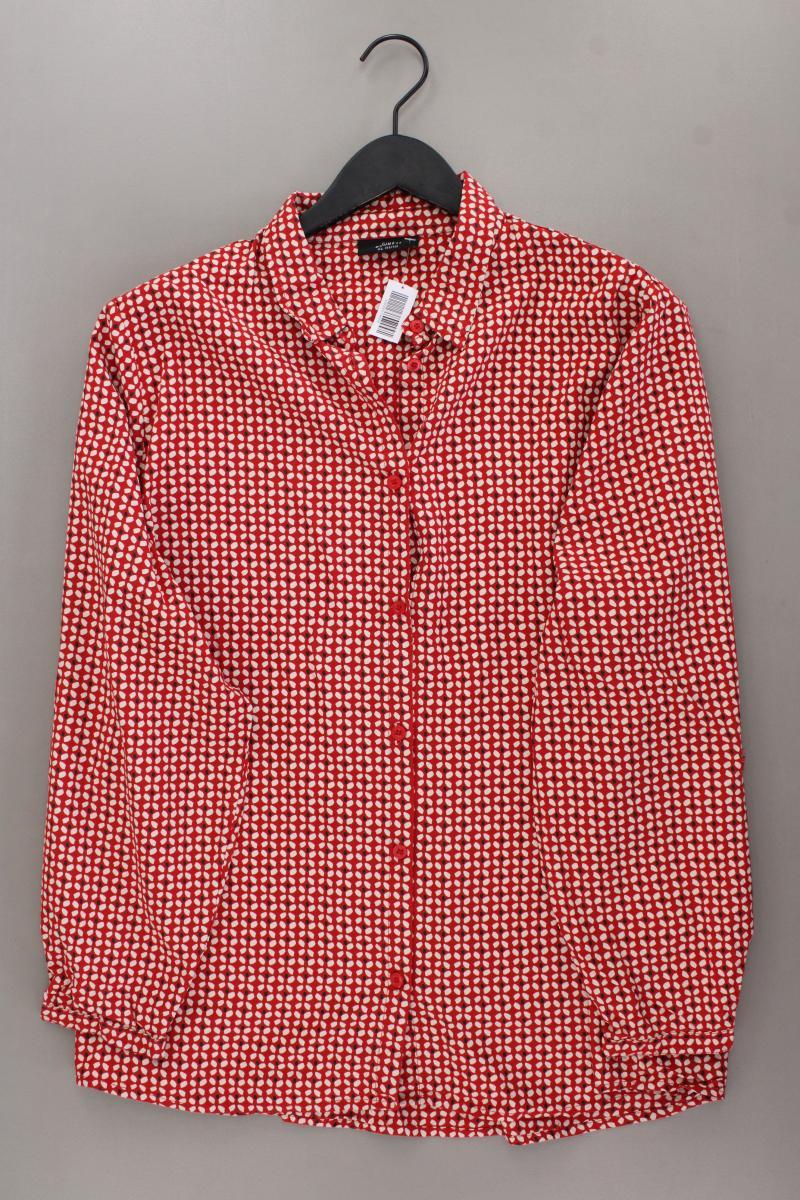 Gina Benotti Bluse Gr. 48/50 geometrisches Muster Langarm rot
