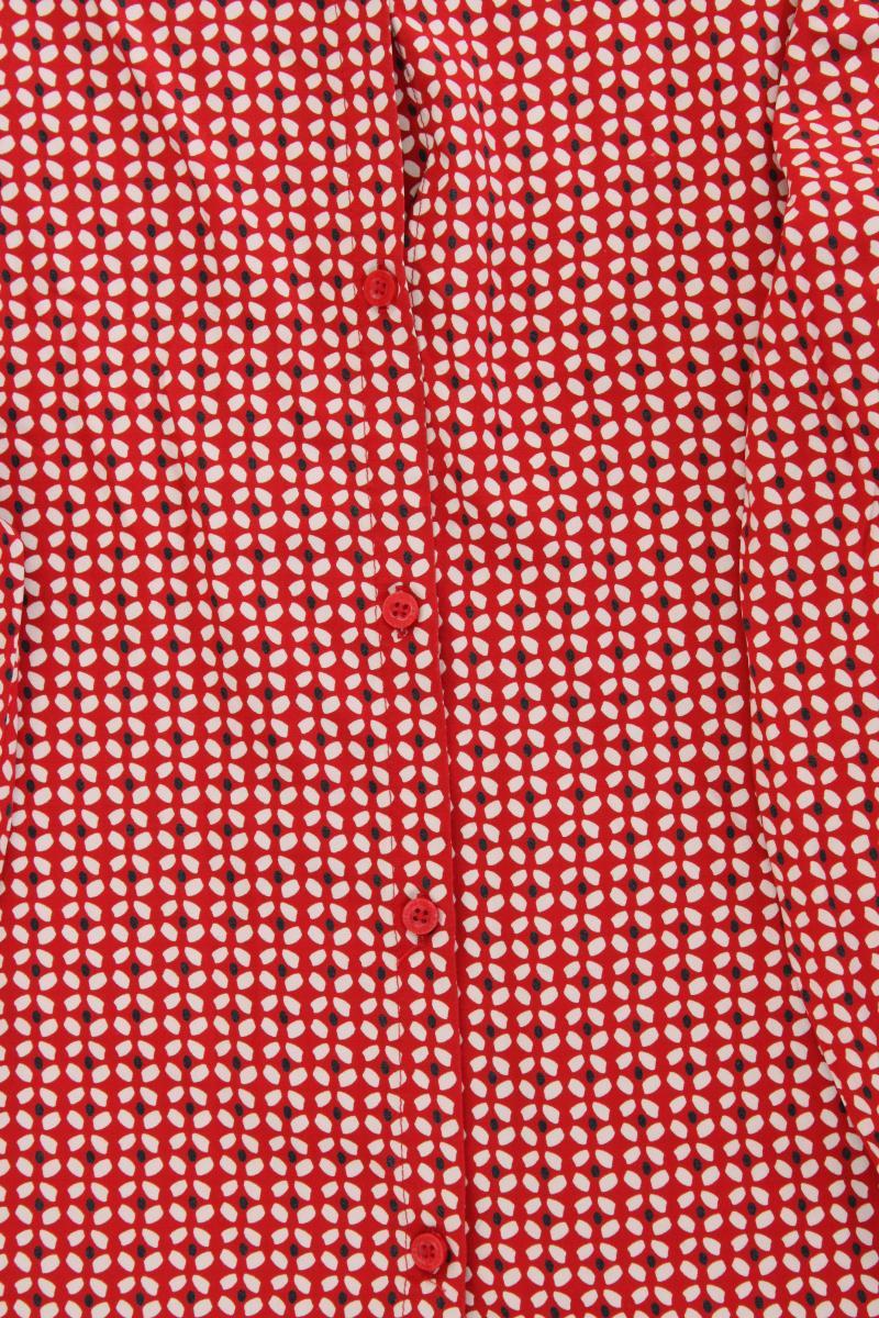 Gina Benotti Bluse Gr. 48/50 geometrisches Muster Langarm rot