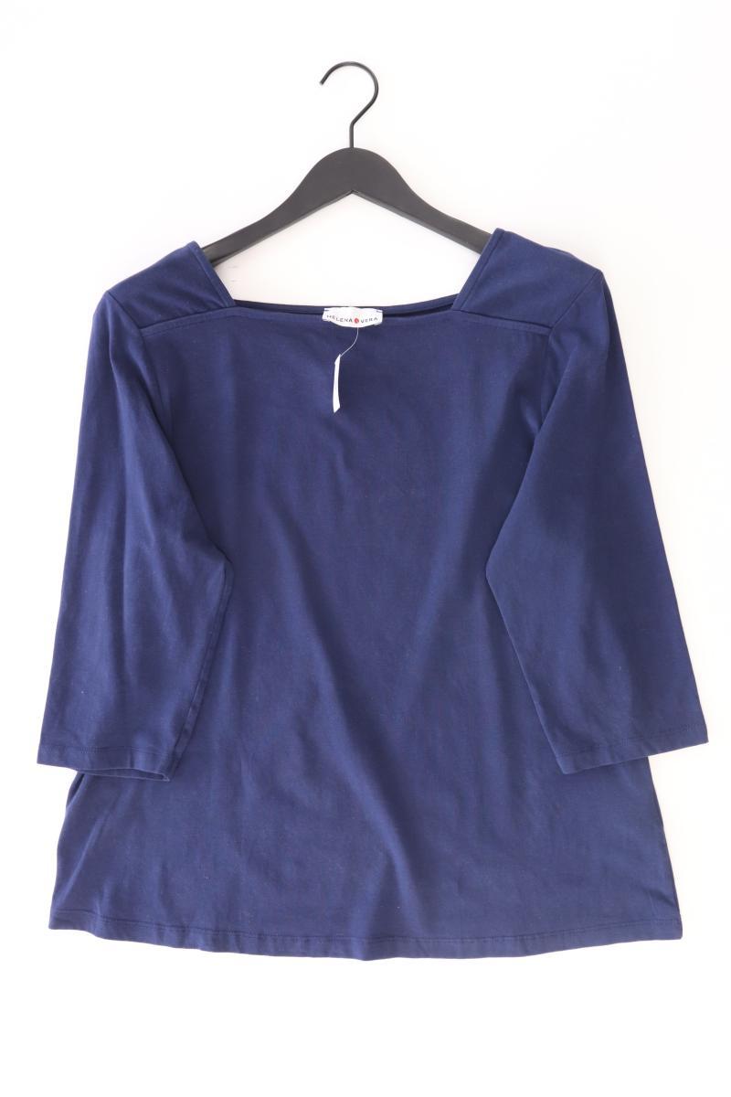 Helena Vera Oversize-Shirt Gr. 46 3/4 Ärmel blau aus Baumwolle