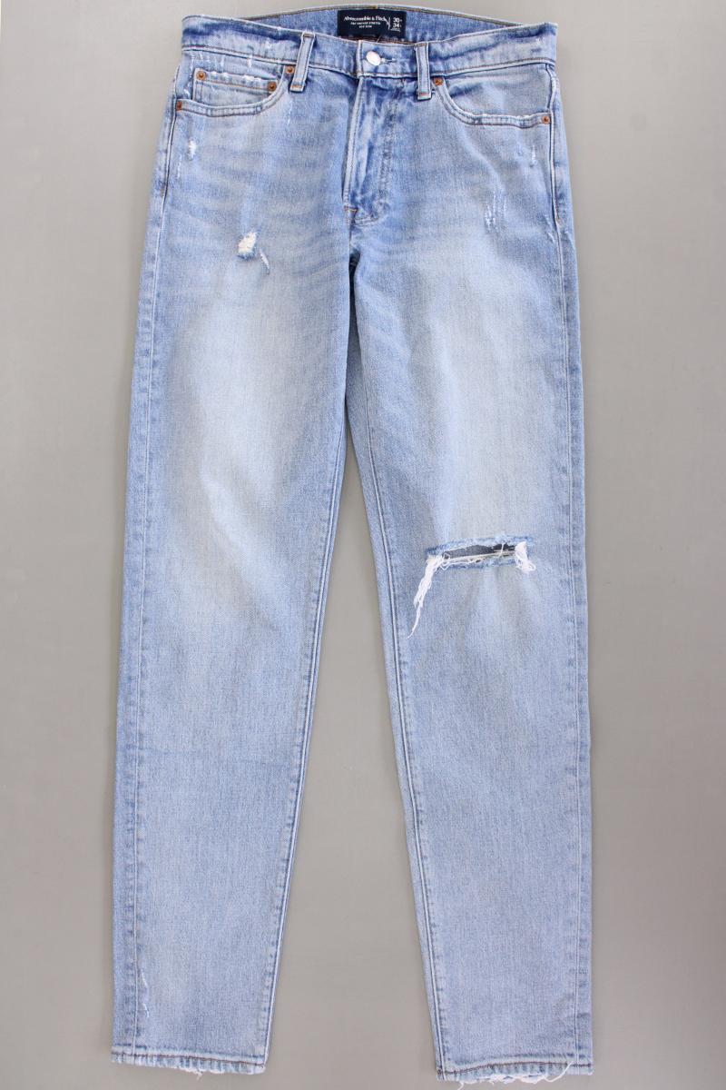 Abercrombie & Fitch 90' Slim Jeans für Herren Gr. W30/L34 blau aus Baumwolle