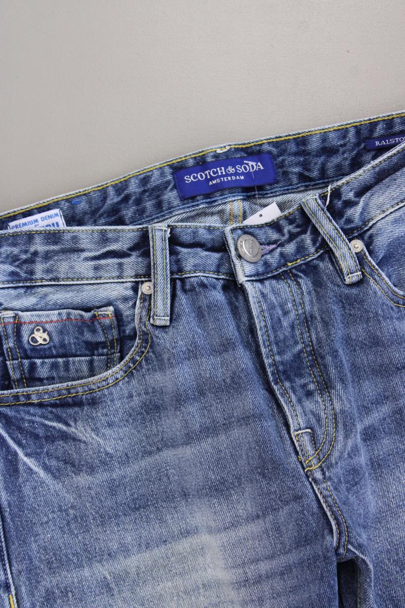 Scotch & Soda Straight Jeans für Herren Gr. W30/L32 blau aus Baumwolle