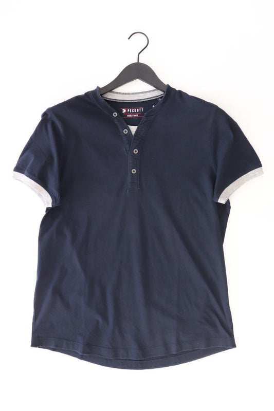 PECKOTT T-Shirt für Herren Gr. 52 Kurzarm blau aus Baumwolle