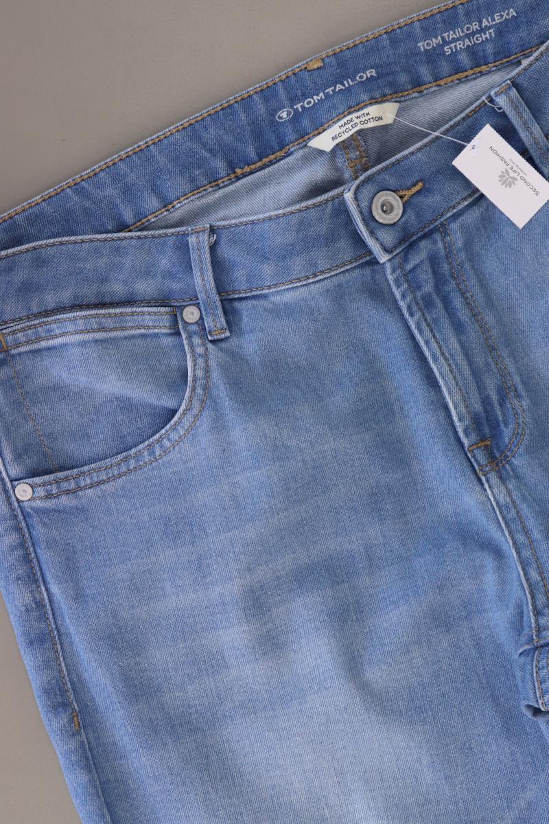 Tom Tailor Straight Jeans Gr. W33 Modell Alexa blau aus Baumwolle