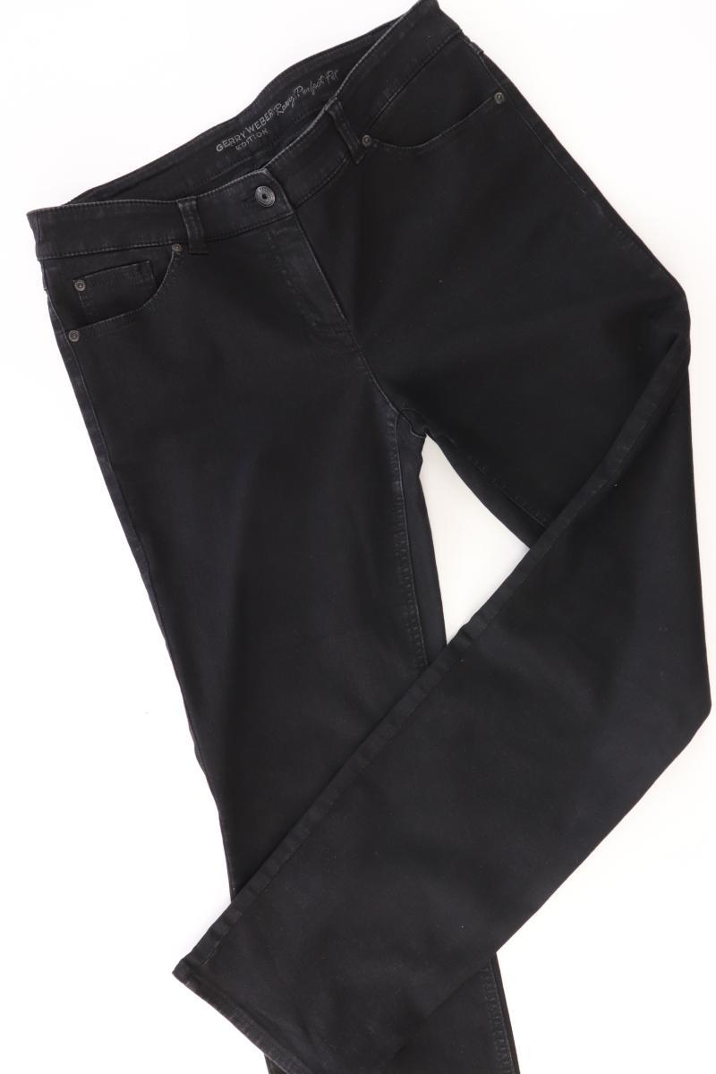 Gerry Weber Straight Jeans Gr. 42 schwarz aus Baumwolle
