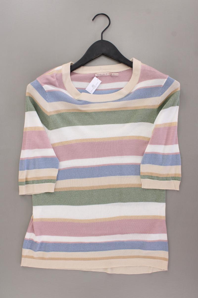 Esqualo Ringelshirt Gr. L gestreift Kurzarm mit Glitzer mehrfarbig aus Viskose