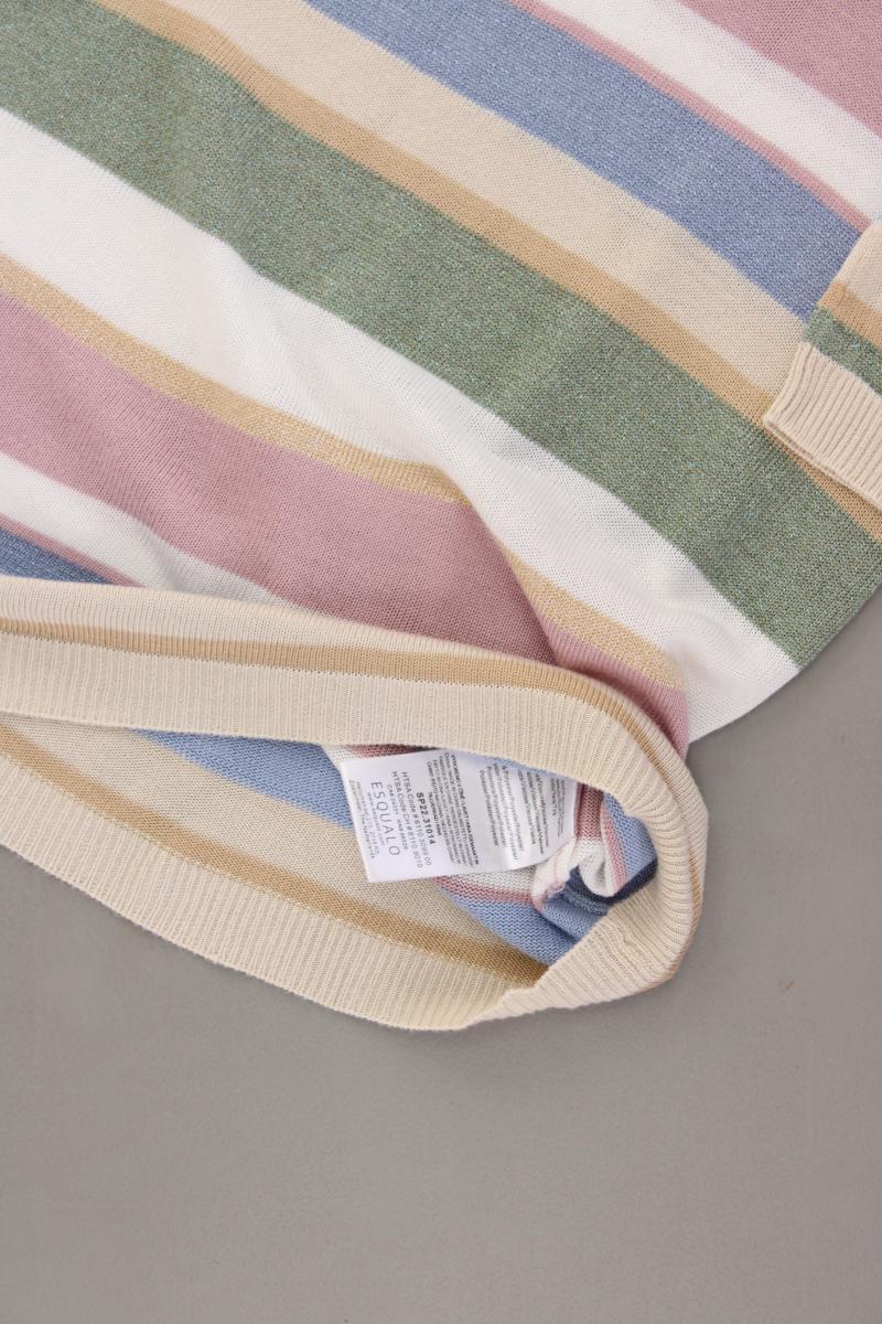 Esqualo Ringelshirt Gr. L gestreift Kurzarm mit Glitzer mehrfarbig aus Viskose