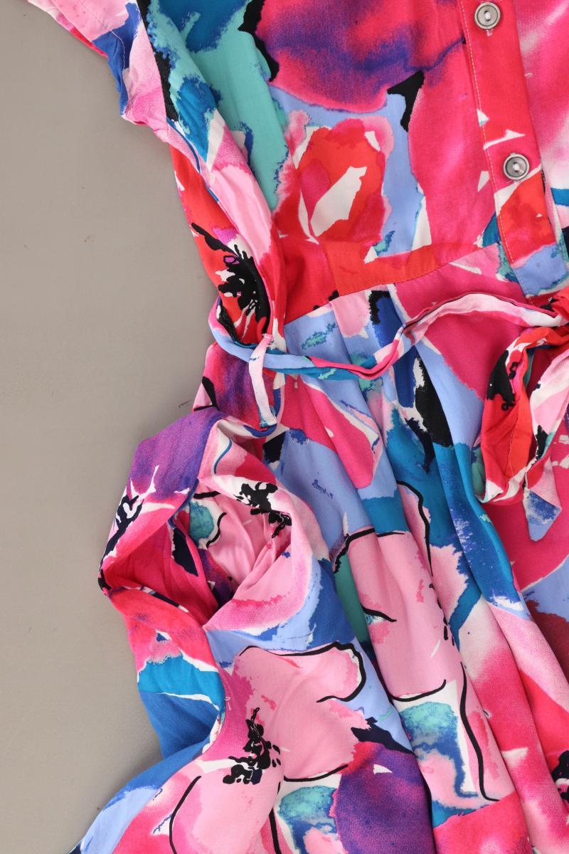 MOLLY BRACKEN Blusenkleid Gr. M Kurzarm mehrfarbig aus Viskose