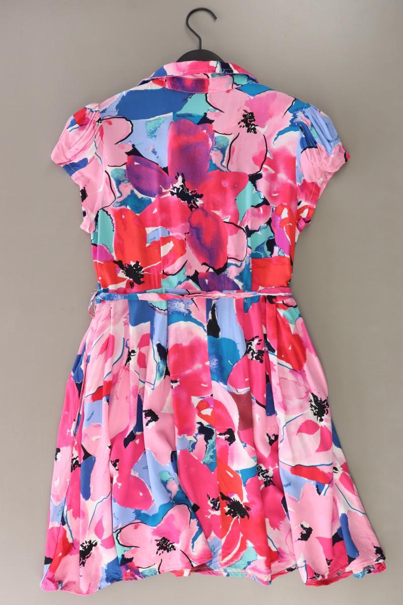 MOLLY BRACKEN Blusenkleid Gr. M Kurzarm mehrfarbig aus Viskose