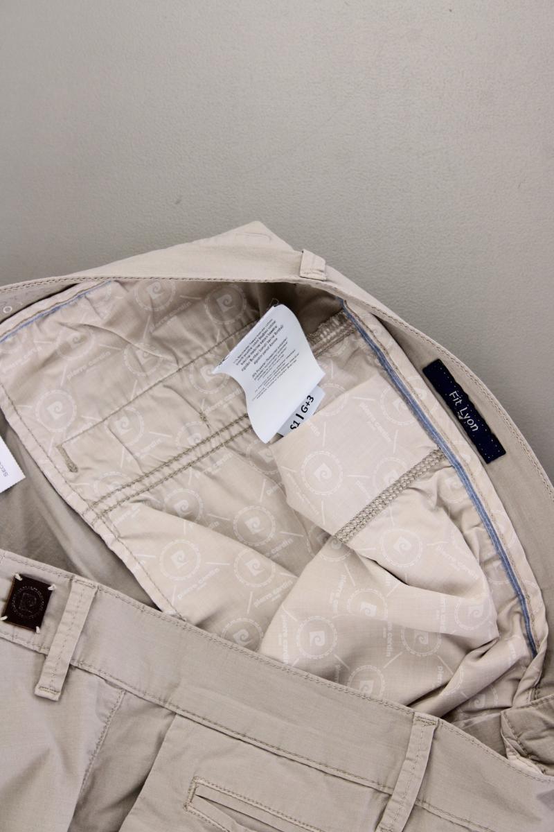 Pierre Cardin Hose für Herren Gr. W42/L32 creme aus Baumwolle