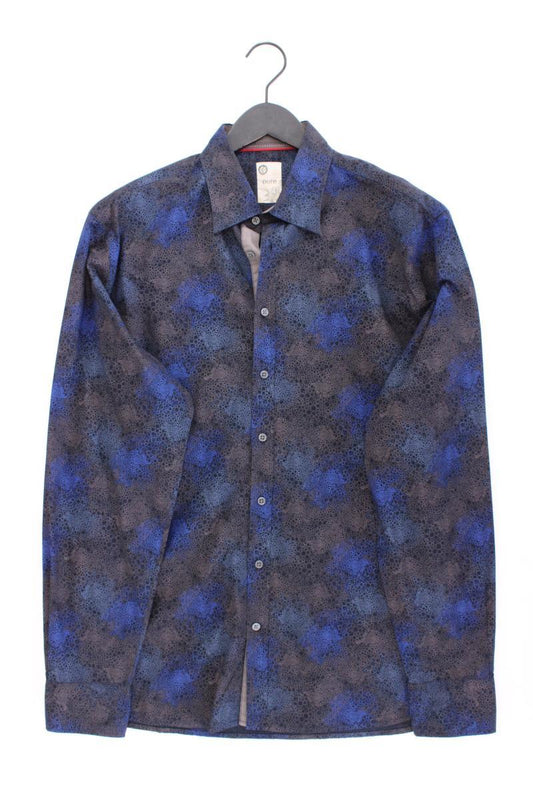 Pure Hatico Langarmhemd für Herren Gr. Hemdgröße 41/42 blau aus Baumwolle