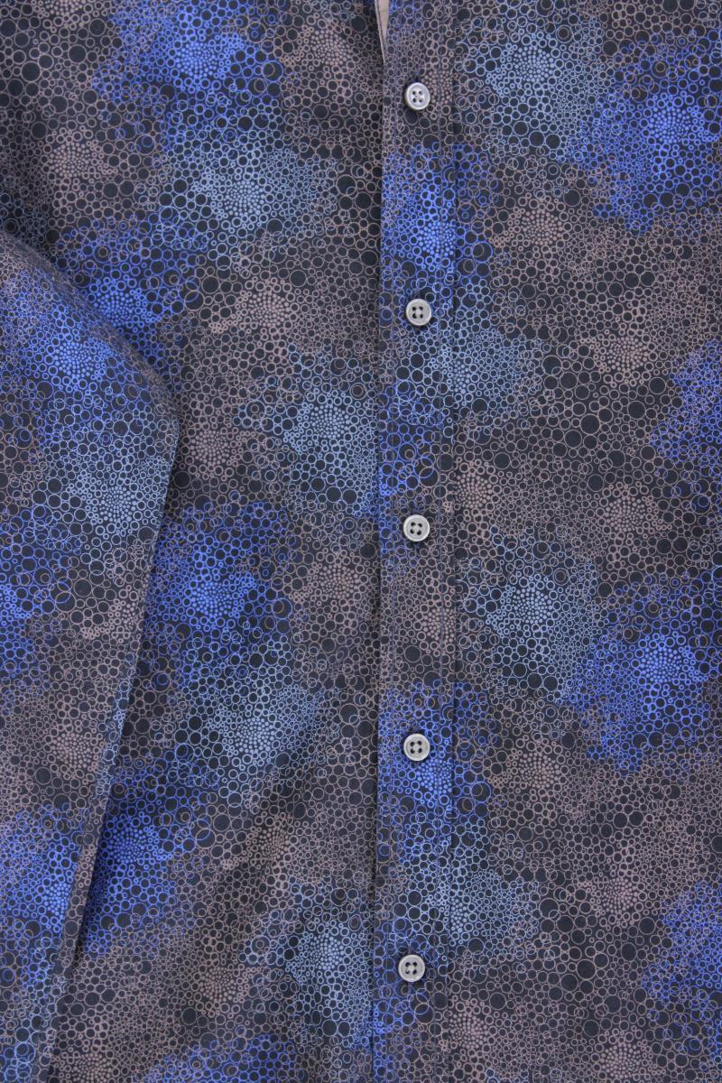 Pure Hatico Langarmhemd für Herren Gr. Hemdgröße 41/42 blau aus Baumwolle