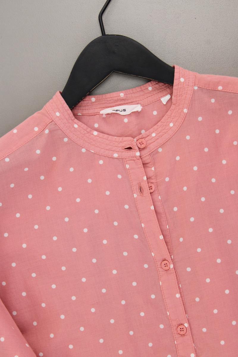 Opus Bluse Modell Frinia Gr. 36 gepunktet 3/4 Ärmel rosa aus Baumwolle