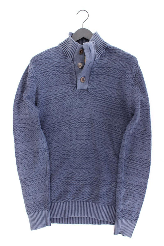 Garcia Jeans Feinstrickpullover für Herren Gr. L blau aus Baumwolle