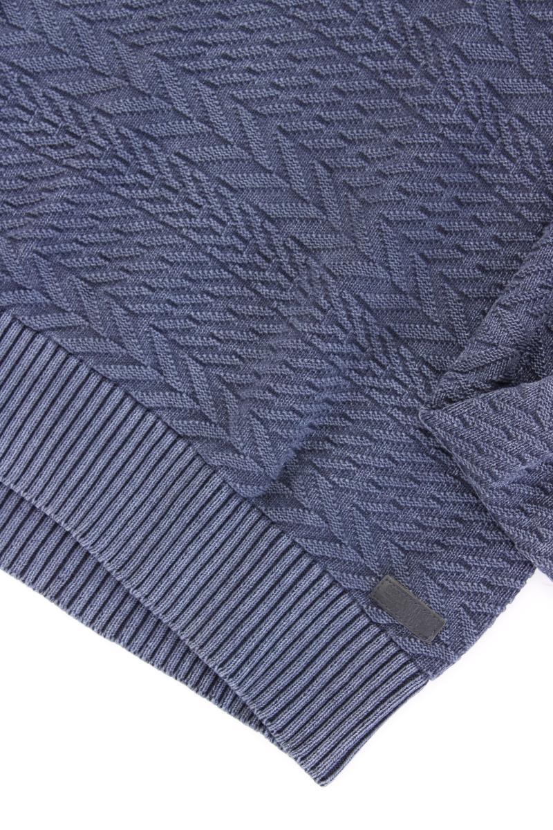 Garcia Jeans Feinstrickpullover für Herren Gr. L blau aus Baumwolle
