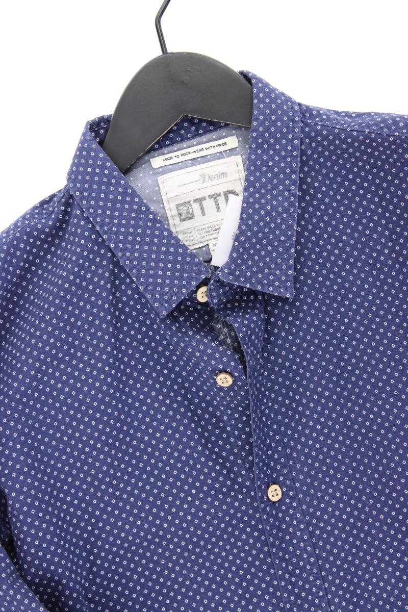 Tom Tailor (Denim) Langarmhemd für Herren Gr. XL blau aus Baumwolle