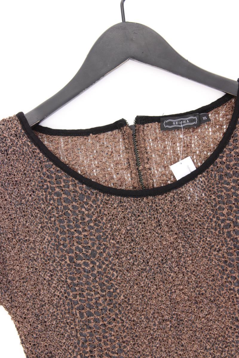 Geisha T-Shirt Gr. XS Kurzarm braun aus Polyester
