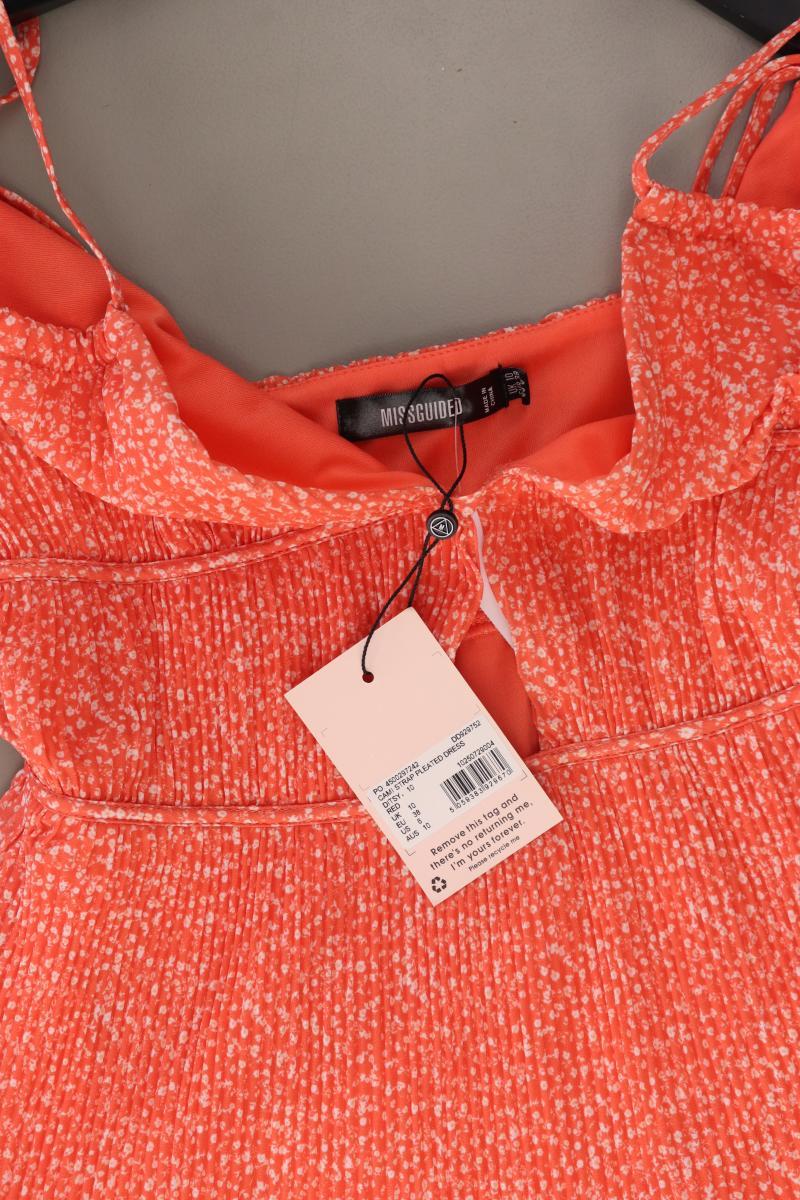 MISSGUIDED Trägerkleid Gr. 38 mit Blumenmuster neu mit Etikett orange