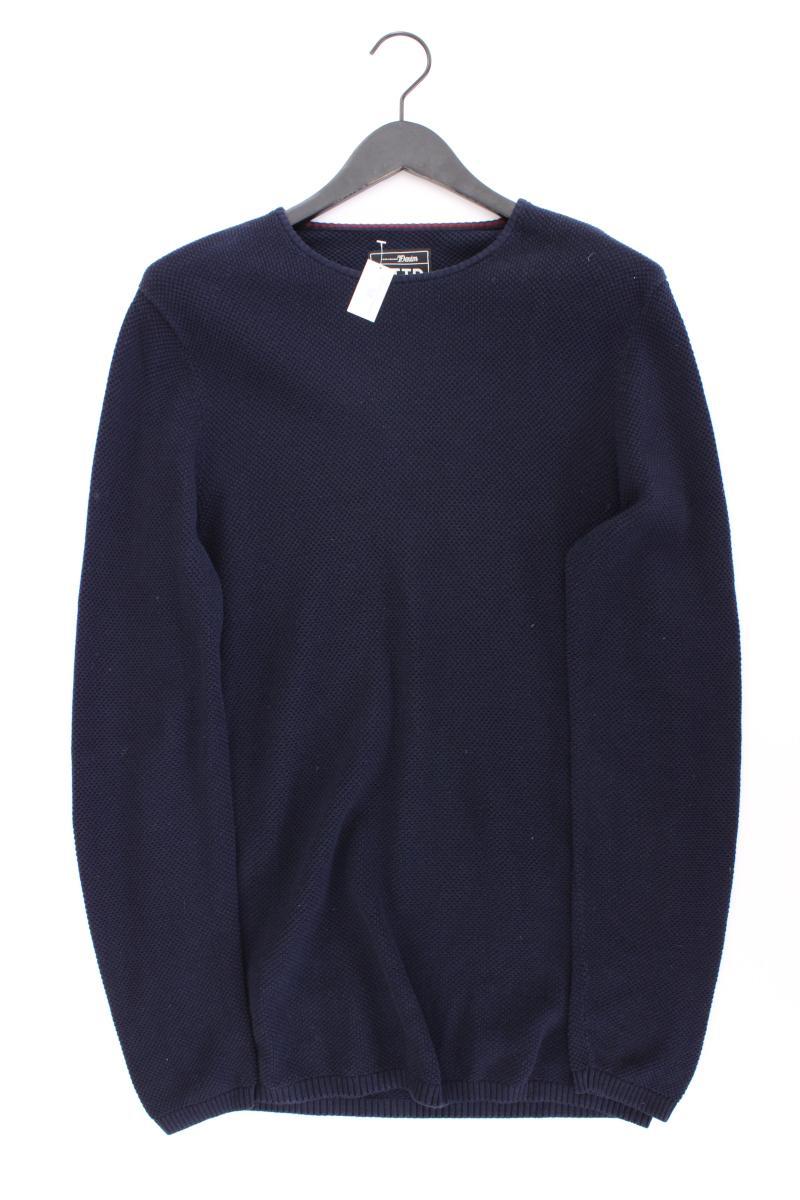 Tom Tailor (Denim) Feinstrickpullover für Herren Gr. L blau aus Baumwolle